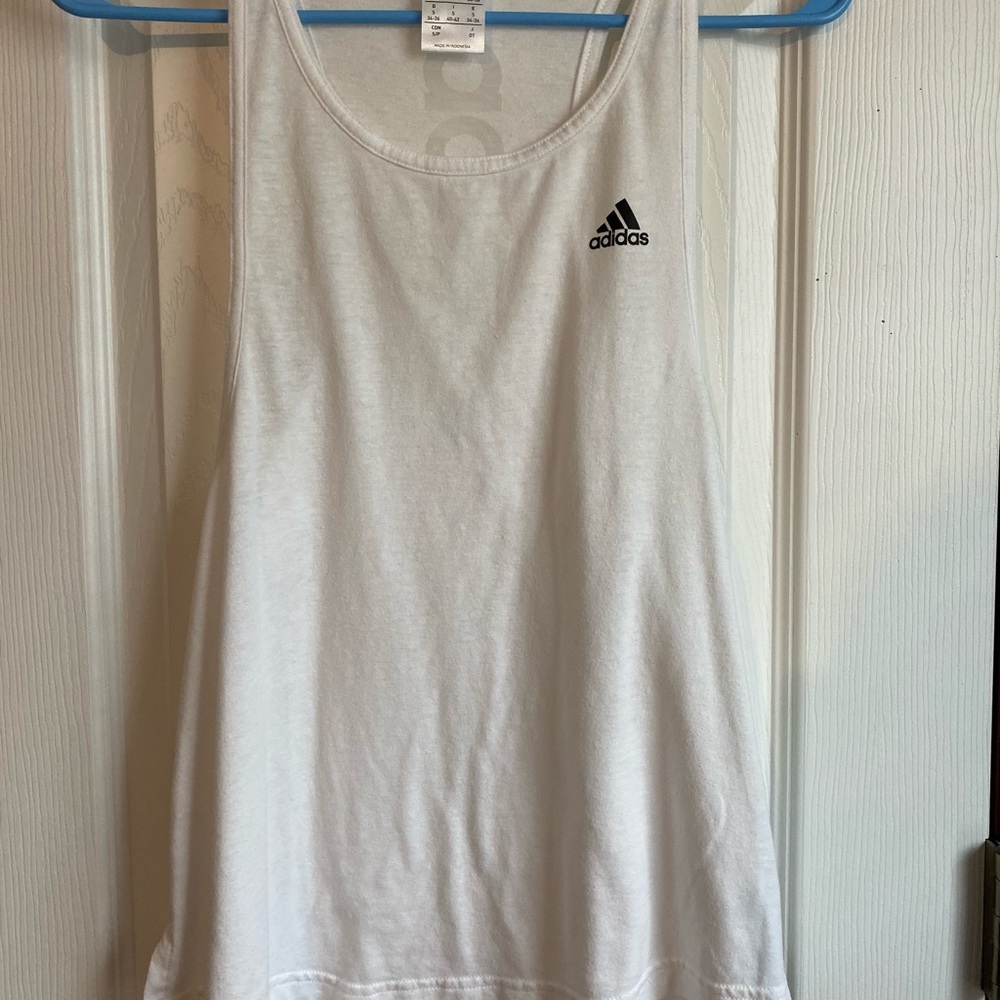 Adidas white tank